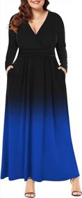 img 4 attached to Stylish And Comfortable Plus Size Maxi Dress With Pockets