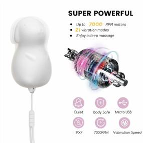 img 3 attached to 21-Speed Personal Electric Rabbit Massager With Powerful Vibrations For Women'S Chest, Shoulder, And Neck Relief And Relaxation