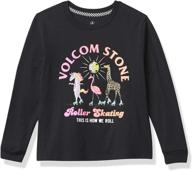 volcom girls stoke sleeve shirt girls' clothing : tops, tees & blouses logo