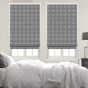 img 3 attached to Upgrade Your Interior With Cordless Roman Shades: Dark Grey Premium Blackout Blinds For Windows, Doors, And French Doors With Custom Geometric Fabric - Washable And Durable (1 Piece)