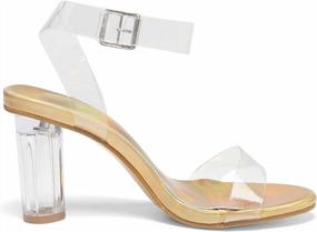 img 2 attached to Clear High Heel Sandals For Women With Ankle Strap - Perfect For Party, Wedding, And Dress Up