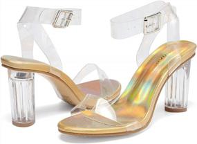 img 3 attached to Clear High Heel Sandals For Women With Ankle Strap - Perfect For Party, Wedding, And Dress Up