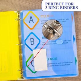 img 2 attached to 10-Pack Side-Loading Expandable Poly Binder Pocket With 1-Inch Gusset For Letter Size Documents - Clear Document Folders With Label Pocket, Ideal For School, Home, And Office Use In 3-Ring Binders