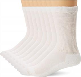 img 3 attached to COOLMAX Fiber Non-Binding Crew Socks For Women With Extra Wide Top - Multipack From MediPeds