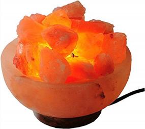 img 4 attached to Himalayan Salt Lamp Bowl With Small Rock Crystals And Dimmer Switch - Includes 25W Bulbs By AMOYSTONE