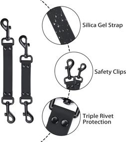 img 2 attached to 2-Pack JIPIMON Waterproof Prong Collar Backup with Double-Ended Safety Clip for Dog Harness and Collar Connection