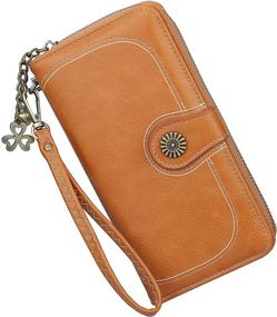 img 4 attached to Wallets Fashion Leather Trifold Capacity Women's Handbags & Wallets ~ Wristlets