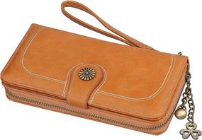 img 1 attached to Wallets Fashion Leather Trifold Capacity Women's Handbags & Wallets ~ Wristlets