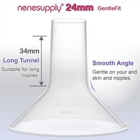 img 1 attached to 🤱 Nenesupply 24mm Flange Breastshield: Compatible with Lansinoh Pump Parts and Breastpumps. Perfect Replacement for Lansinoh Flange 24mm Breastshield. Designed to Fit SignaturePro SmartPump Manual Efficiently.