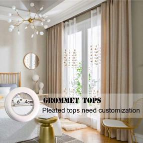 img 3 attached to Beige Blackout Linen Curtains With Grommet Top - Room Divider, Privacy Drapes - Leadtimes - 42 X 63 Inch (1 Panel)