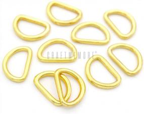 img 4 attached to CRAFTMEMORE 3/8 Or 1/2 Inch Tiny D-Ring Findings Metal Welded D Rings For Zipper Puller Lanyard Purse Making DIY Craft 50Pcs (Gold, 1/2 Inch)