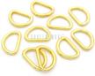 craftmemore 3/8 or 1/2 inch tiny d-ring findings metal welded d rings for zipper puller lanyard purse making diy craft 50pcs (gold, 1/2 inch) logo