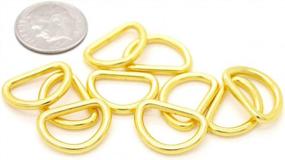 img 3 attached to CRAFTMEMORE 3/8 Or 1/2 Inch Tiny D-Ring Findings Metal Welded D Rings For Zipper Puller Lanyard Purse Making DIY Craft 50Pcs (Gold, 1/2 Inch)