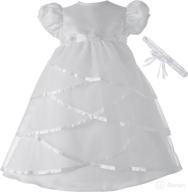 👗 stunning satin criss cross design dress gown for newborn girls by lauren madison baby logo