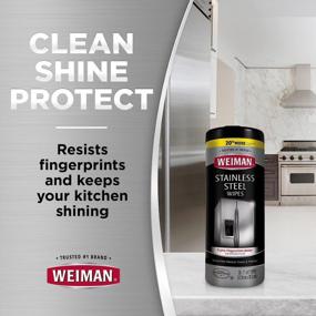 img 3 attached to 🧽 Weiman Stainless Steel and Granite Wipes - 30 Count Each - Enhance Appliance Shine and Safeguard Countertops with pH Neutral Formula