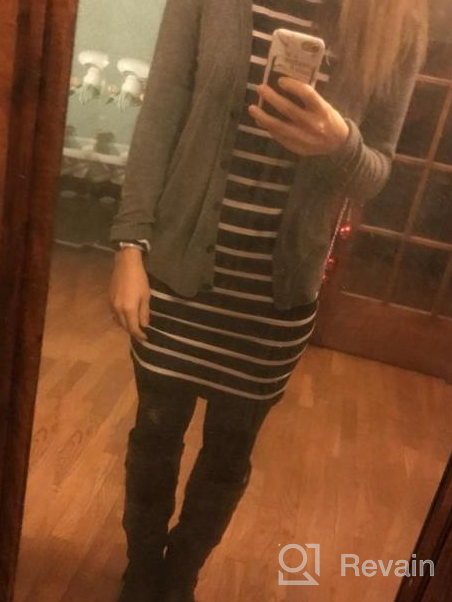 img 1 attached to Striped Mini Dress With Long Sleeve For Casual And Sexy Look - Haola Women'S Dress review by Michele Martin