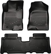 🏢 husky liners weatherbeater series front &amp; second seat floor liners - black, 96321 - fits 2012-2016 chevy captiva sport - 3 piece set логотип