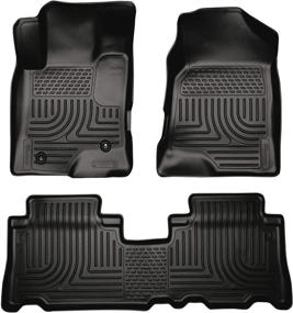 img 4 attached to 🏢 Husky Liners Weatherbeater Series Front &amp; Second Seat Floor Liners - Black, 96321 - Fits 2012-2016 Chevy Captiva Sport - 3 Piece Set