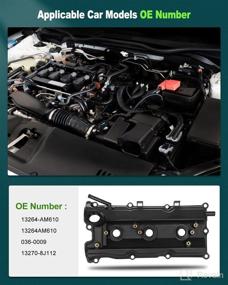 img 3 attached to Enhanced Valve Cover Replacement Set with Gasket for Nissan 350Z Infiniti FX35 G35 M35 2003-2008 - Left Side Valve Covers