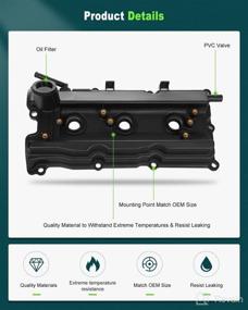 img 1 attached to Enhanced Valve Cover Replacement Set with Gasket for Nissan 350Z Infiniti FX35 G35 M35 2003-2008 - Left Side Valve Covers