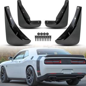 img 4 attached to KEWISAUTO Heavy Duty Mud Flaps for Dodge Challenger 2015-2020 - Front and Rear Splash Guard Kit (4PCS, No Fender Flares)