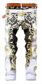 img 3 attached to Stylish Men'S Printed Skinny Jeans By Enrica: The Ultimate Casual Denim Pants