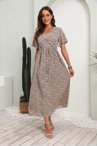 img 2 attached to Get Ready For Summer With GRECERELLE'S Women'S Boho Floral Maxi Dress