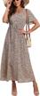 get ready for summer with grecerelle's women's boho floral maxi dress logo