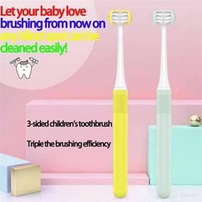 img 3 attached to Toothbrush Surround Toothbrushes Toddlers Brush（3Pcs）