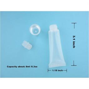 img 3 attached to 💄 Set of 12 Transparent 8ml Empty Tubes for DIY Lip Gloss Balm and Travel Toiletries - Refillable Containers