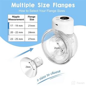 img 3 attached to 🤱 Wearable Breast Pump: Convenient and Portable Hands-Free Electric Breastfeeding Pump with LCD Screen and Massage Mode (2Pack)