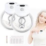 🤱 wearable breast pump: convenient and portable hands-free electric breastfeeding pump with lcd screen and massage mode (2pack) логотип