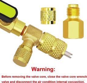 img 2 attached to NQN Valve Core Remover Installer Tool: Dual Size SAE 1/4 & 5/16, 25 PCS Valve Cores, Teflon Seal, 10 PCS Brass Nuts - HVAC R22 R134A R12 R407 R410 R404 R32 R600 A/C Compatible