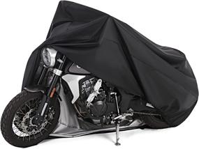 img 4 attached to 🏍️ All-Season Motorbike Cover: Universal Weatherproof & Waterproof with Lock-Holes & Storage Bag XXL - Ideal for Harley Davidson, Honda, Suzuki, Kawasaki, Yamaha