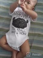 img 1 attached to Newborn Baby Girls Boys Short Sleeve Bodysuit Romper White Outfits Clothes review by Christie Miller