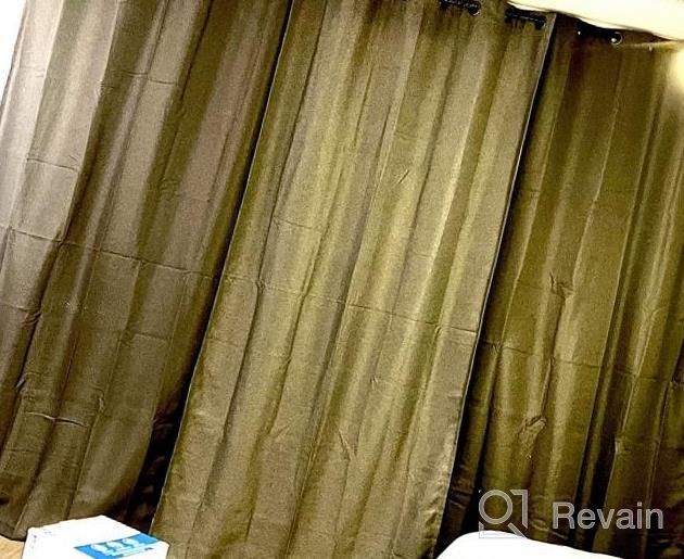 img 1 attached to H.VERSAILTEX Room Darkening Linen Curtain For Bedroom / Living Room Extra Wide Blackout Curtains 100 X 84 Inches For Patio Glass Door, Primitive Textured Thick Linen Burlap Look Fabric, Cocoa Brown review by Alicia Hintze