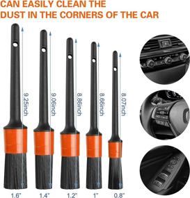 img 2 attached to 🚗 21-Piece Manesi Car Cleaning Tools Kit: Car Detailing Brush Set, Drill Brush Set, Car Buffing Sponge Pads Kit, Car Wash Kit for Wheels, Dashboard, Interior, Exterior, Leather, Air Vents, Emblems
