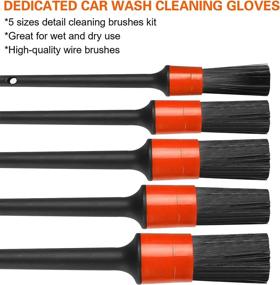 img 3 attached to 🚗 21-Piece Manesi Car Cleaning Tools Kit: Car Detailing Brush Set, Drill Brush Set, Car Buffing Sponge Pads Kit, Car Wash Kit for Wheels, Dashboard, Interior, Exterior, Leather, Air Vents, Emblems