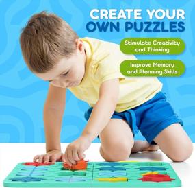 img 1 attached to CoolToys Build-A-Track Brain Teaser Puzzles For Kids Ages 4-8 - Educational Smart Logic Board Game For Children, 4 Levels & 100+ Skill-Building Challenges, Fun Home & Travel Boys & Girls STEM Activity