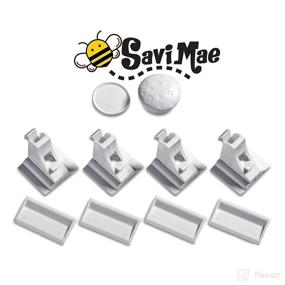 img 3 attached to 🔒 Savi Mae Magnetic Baby & Child Safety Locks: Cabinet & Drawer Protection, Tool-Free Screwless Installation with 3M Adhesive Tape (4 Locks + 1 Key)