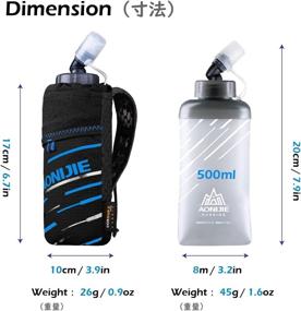 img 3 attached to TPU Folding Flask: TRIWONDER Soft Flasks Collapsible Water Bottles For Hydration Pack - Ideal For Running, Hiking, Cycling & Climbing