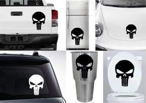 img 1 attached to Punisher Skull Vinyl Sticker Decal Exterior Accessories