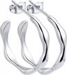 14k gold plated hoop earrings for women in silver, rose gold, and gold - stylish and trendy jewelry logo