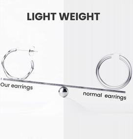 img 2 attached to 14K Gold Plated Hoop Earrings For Women In Silver, Rose Gold, And Gold - Stylish And Trendy Jewelry