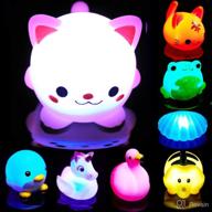 🛁 8 pack light up bath toys for toddlers: colourful led shower fun for kids - perfect for bathtime, pool parties, and more! logo