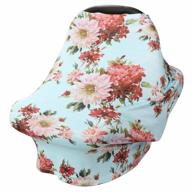 yoofoss dahlia nursing cover and car seat canopy - breastfeeding scarf, infant stroller and carseat cover for girls and boys logo