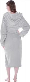 img 3 attached to PAVILIA Plush Robe For Women, Fluffy Soft Bathrobe, Warm Cozy Fleece Robe, Satin Trim