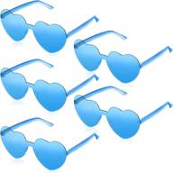 солнцезащитные очки без оправы в форме сердца: 5 тонированных очков-сердечек для женщин и девочек логотип