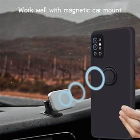 img 1 attached to 📱 Coqibel OnePlus 9 Pro 5G Case - Liquid Silicone Cover with 360° Ring Kickstand, Car Mount Function, and Microfiber Liner - Slim Full Body Protection (6.7'') - Black