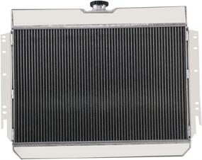 img 2 attached to 🔥 Primecooling 3-Row Core Aluminum Radiator with 56MM Thickness and Shroud + 2X12" Fan - Upgrade for Chevrolet Models 1963-1968: Caprice, Chevelle, Biscayne, Impala, and More!